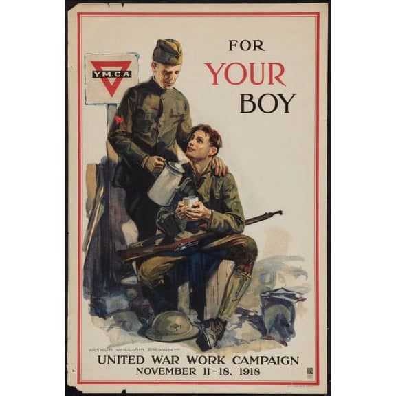 War Propaganda poster Metal Sign Art Print 8x12 #667344 Multi-Color Square Adults Posters