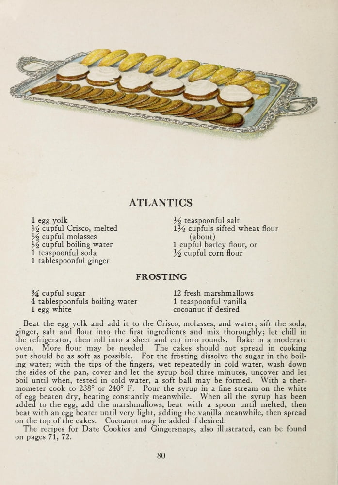 War Time Recipes 1918 Atlantics Canvas Art - Janet McKenzie Hill (18 x 24)