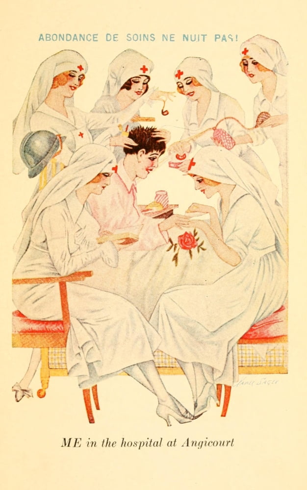War Verses 1919 In the hospital at Angicourt Canvas Art - Xavier Sager (18 x 24)