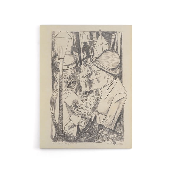 War Veteran The Way Home Max Beckmann Canvas Wall Art Print 18x24"