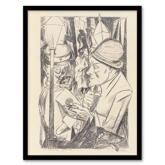 War Veteran The Way Home Max Beckmann Framed Wall Art Print 12X16"