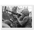 thumbnail image 1 of War Vietnam USA GI Soldiers M60 Machine Gun 1966 Photo Artwork Framed Wall Art Print A4, 1 of 4