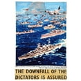 thumbnail image 1 of War WWII UK Downfall Dictators Allied Fleet Advert Extra Large XL Wall Art Poster Print, 1 of 3