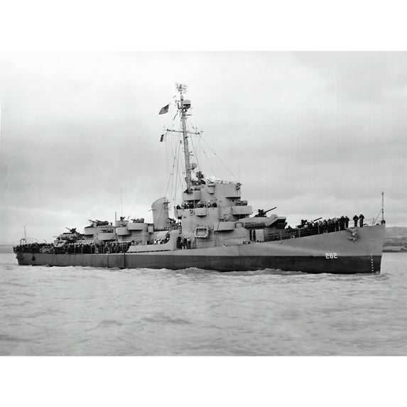 War WWII USA Navy Destroyer USS Canfield 1945 Photo Extra Large XL Wall Art Poster Print
