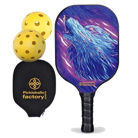 War Wolfs Lifetime Fitness Pickleball Paddle - Best Intermediate Pickleball Paddle, Glassfiber Graphite