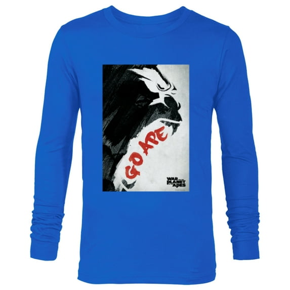 War for the Planet of the Apes Gorilla Roar Go Ape - Long Sleeve T-Shirt for Men - Customized-Navy