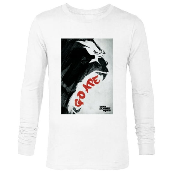War for the Planet of the Apes Gorilla Roar Go Ape - Long Sleeve T-Shirt for Men - Customized-White