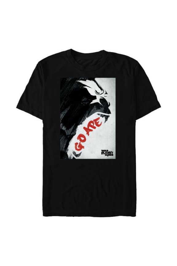 War for the Planet of the Apes Gorilla Roar Go Ape - Short Sleeve Blended T-Shirt for Adults - Customized-Black