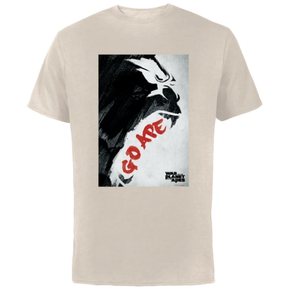 War for the Planet of the Apes Gorilla Roar Go Ape - Short Sleeve Cotton T-Shirt for Adults - Customized-Natural