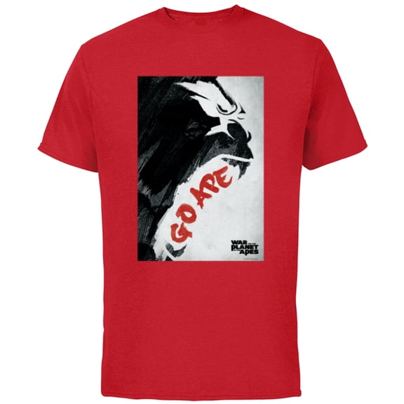 War for the Planet of the Apes Gorilla Roar Go Ape - Short Sleeve Cotton T-Shirt for Adults - Customized-Red