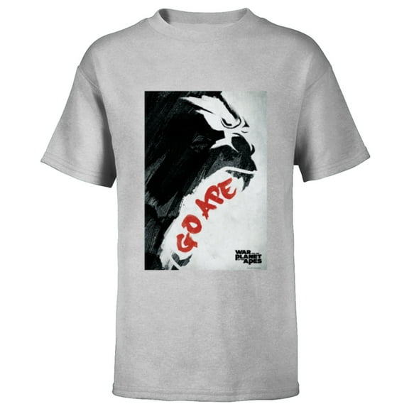 War for the Planet of the Apes Gorilla Roar Go Ape - Short Sleeve T-Shirt for Kids - Customized-Athletic Heather