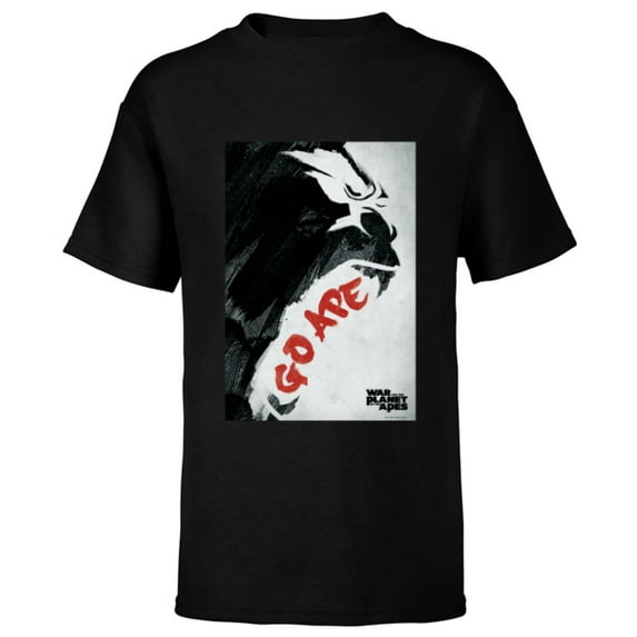 War for the Planet of the Apes Gorilla Roar Go Ape - Short Sleeve T-Shirt for Kids - Customized-Black