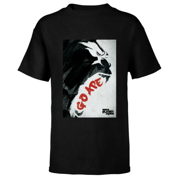 War for the Planet of the Apes Gorilla Roar Go Ape - Short Sleeve T-Shirt for Kids - Customized-Black