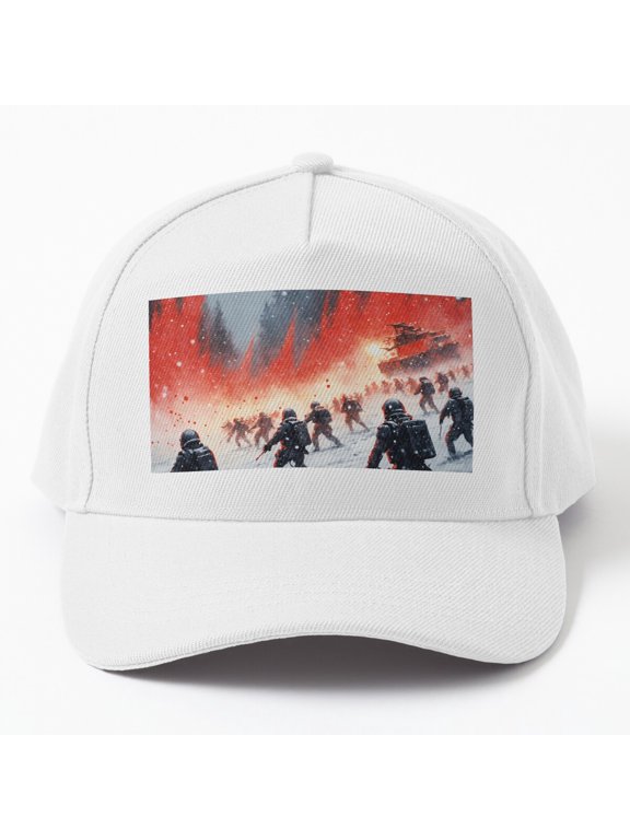 War of the Future Part 3 Baseball Hat, Futuristic Battle Series Graphic Design, Classic Cap