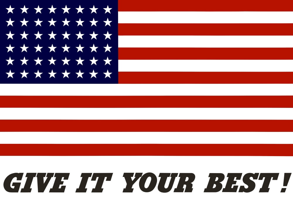 War propaganda poster featuring the American Flag Canvas Art - John ParrotStocktrek Images (17 x 12)