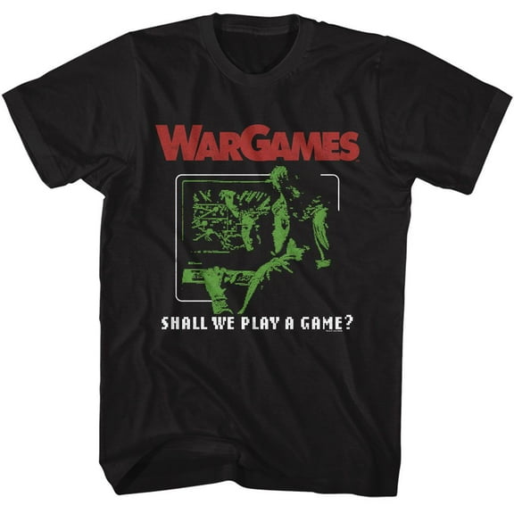 WarGames Play A Game Black Adult T-Shirt 2Xlt
