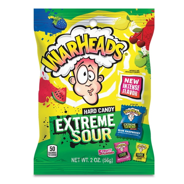 Candy Store Label WarHeads Extreme Sour Hard Candy, 2 oz - Office Treat - Walmart ...