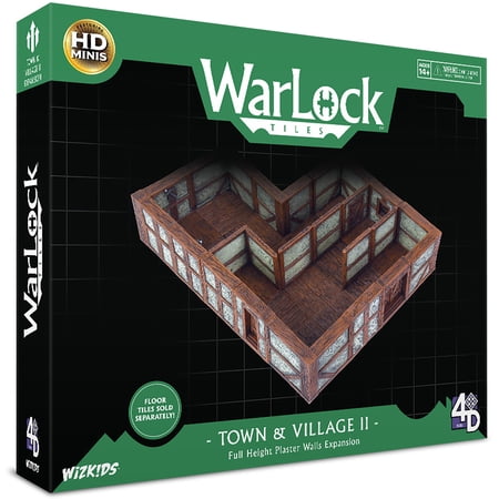 WarLock Tiles: Town & Village II: Full Height Plaster Walls Expansion - Miniatures, RPG Tabletop Accessory
