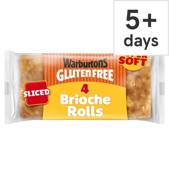 Warburtons Gluten Free Soft Brioche Rolls 4 pack, Imported from Britain