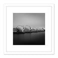 thumbnail image 1 of Warby Thames Barrier River View Photo 8X8 Inch Square Wooden Framed Wall Art Print Picture with Mount, 1 of 4