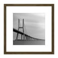 thumbnail image 1 of Warby Vasco De Gama Bridge Lisbon Portugal Photo 8X8 Inch Square Wooden Framed Wall Art Print Picture with Mount, 1 of 4