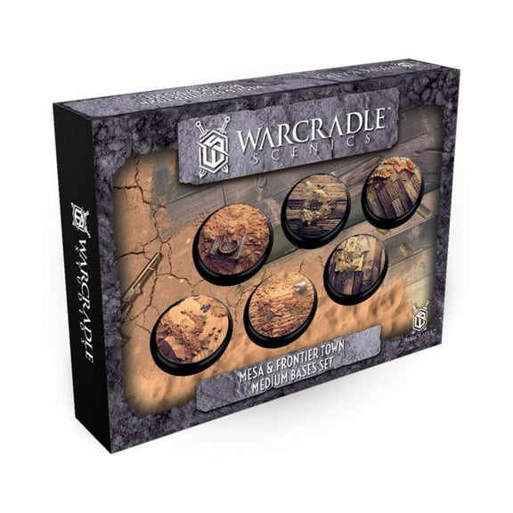 Warcradle Studios Mesa & Frontier Town Medium Bases Set New