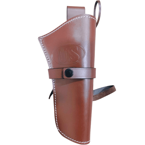 Warcraft Exports Western Leather Gun Holster for Revolvers  Fits .22, .38, .44, .45, .357, .358 Calibers  Adjustable Cowboy Action Holster (Right Handed Dark Brown Single Flower)