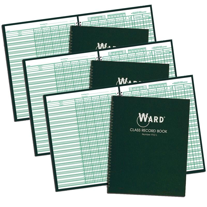 Ward Green Spiral Class Record Book Multi-pack