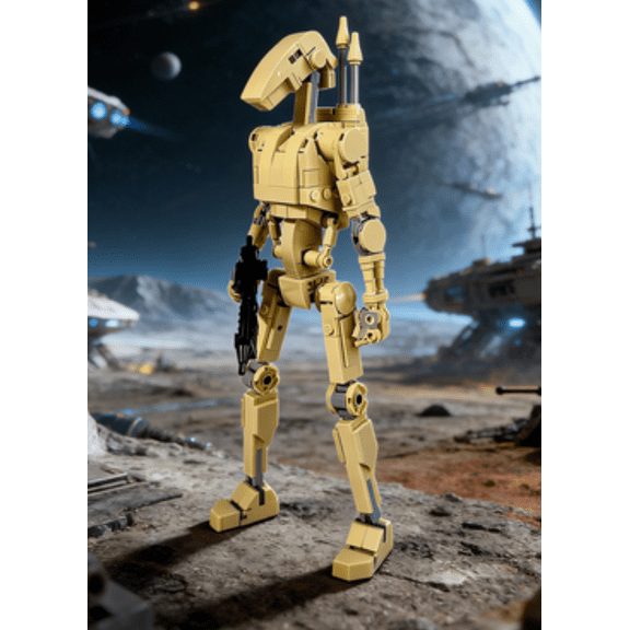 Warden Mecha Building Blocks Set Sci-Fi Guardian Robot Detailed Collectors Item Compatible with Major Brick Brands