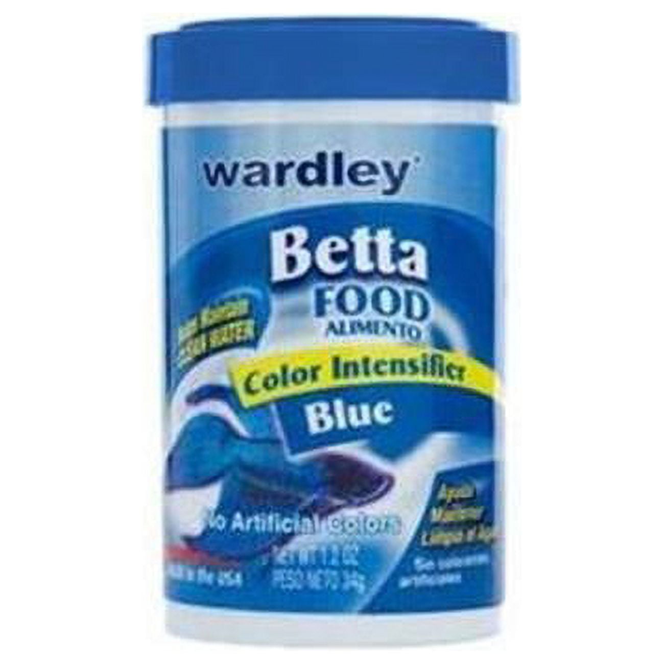 Wardley Blue Color Intensifier Betta Fish Food Tub, 1.2 Oz
