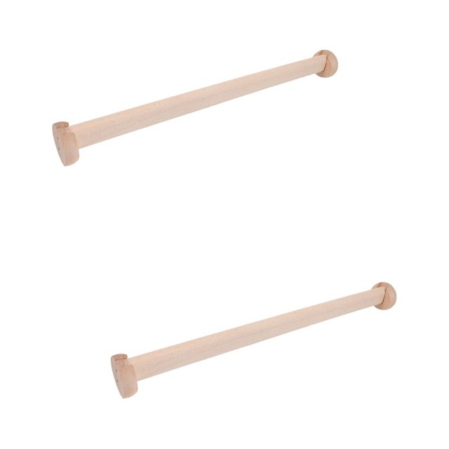 Wardrobe Bar Heavy Duty Closet Rod Wooden Extender Hanging Adjustable