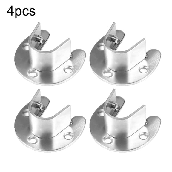 Wardrobe Bracket Stainless Steel Rod Socket Flange Holder Closet EndSupport 22mm