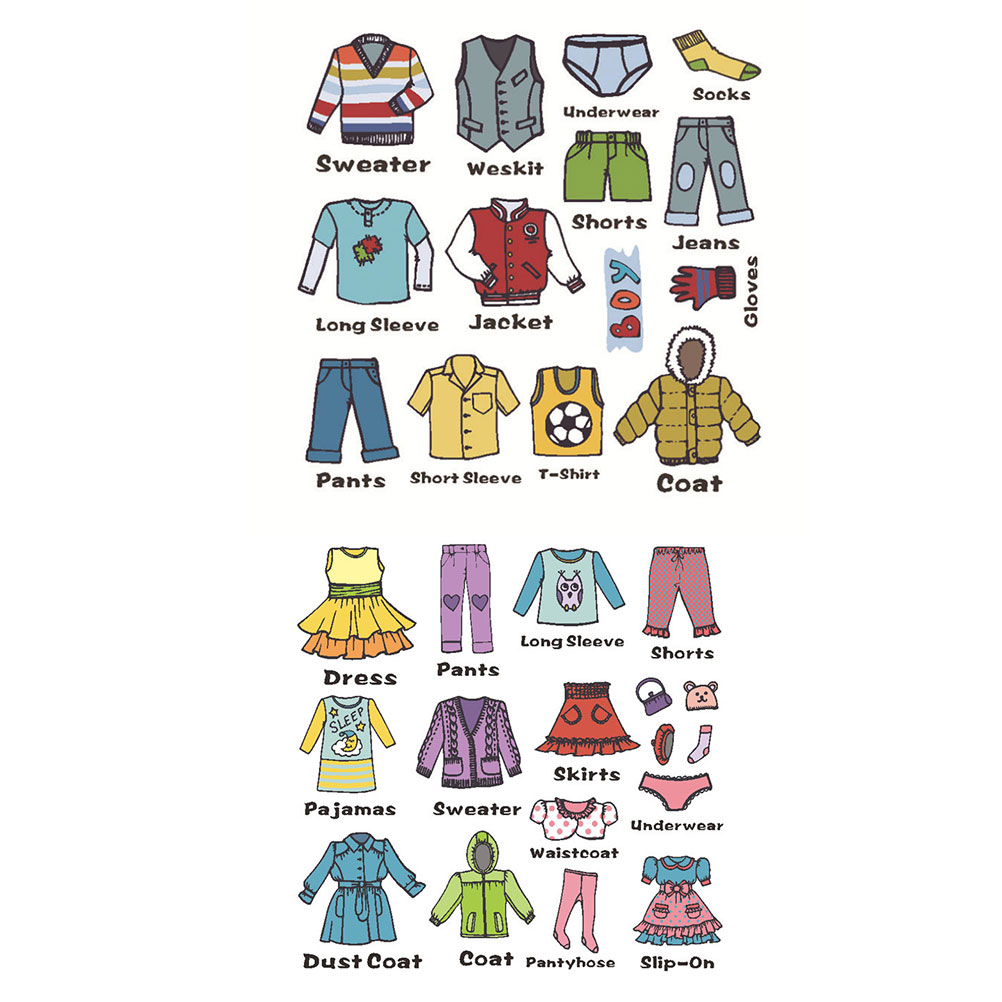 Wardrobe Classification Stickers Clothing Sort Sticker. Storage Labels