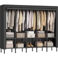 thumbnail image 1 of Wardrobe Closet 83.5 Inch Large Capacity Portable Closet Clothing Rack Clothes Organizer with Fabric Cover Ink Black, 1 of 6