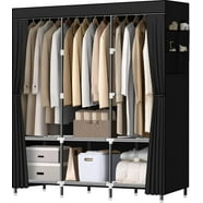 445LBS Rolling Clothes Rack with Cover, 81