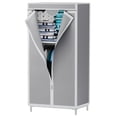 thumbnail image 1 of Hanging Closet Organizer, Durable Portable Closet，Wardrobe With Full-Cover Dustproof Cover for Bedroom, Apartment, Dorm, Light Gray, 1 of 12