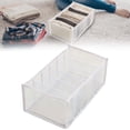 thumbnail image 1 of Wardrobe Clothes Organizer for Jeans, Drawer Organizer Clothes with Grids Washable Closet Drawer Organizer, Foldable Mesh Separation Box, Space-Saving Drawer Divider 12.6x6.7x4.7 Inch (1Pcs), 1 of 9
