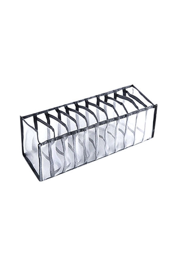 Wardrobe Clothes Organizer for Bra, Underwear, Sock, Tie Transparent Mesh Drawer Clothes Storage, Women Underwear Storage Compartment Box, 11 Cells