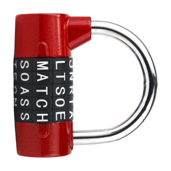 Wardrobe Combination Padlock 5 Letter Combination Lock Door Handle Password Lock for Storage Cabinet Luggage
