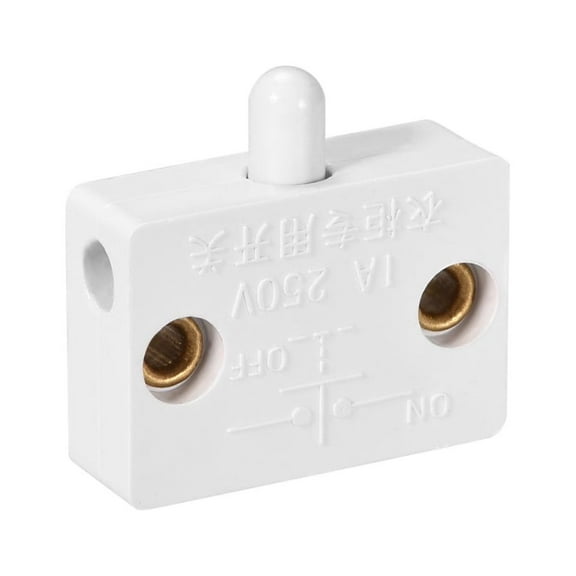 Wardrobe Door Lamp Switch Momentary Cabinet Closet Switch Normally Closed 110-250V 1A White