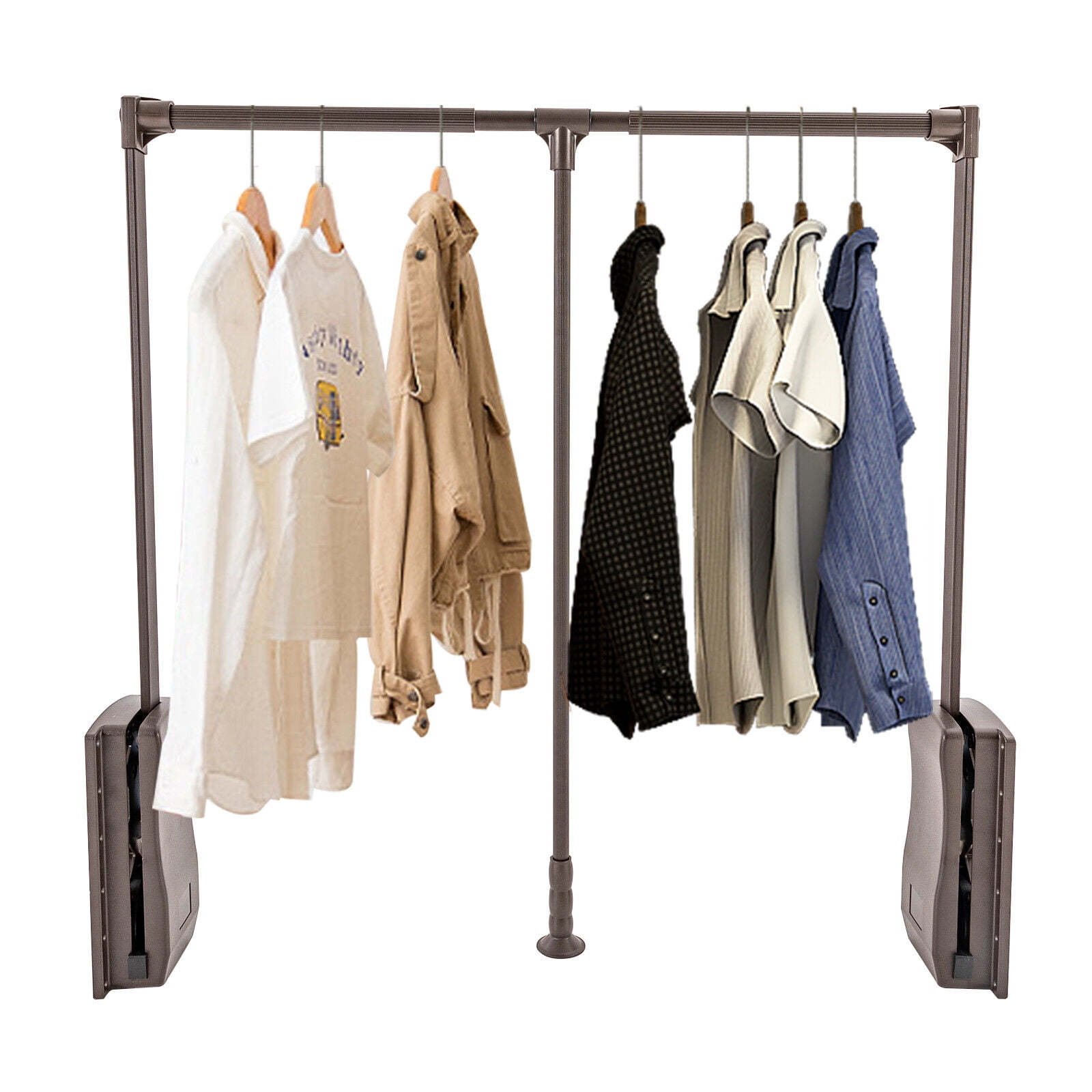 Wardrobe Pull Down Closet Rod 35 to 47.2in Adjustable for Hanging Clothes Heavy Duty Wardrobe