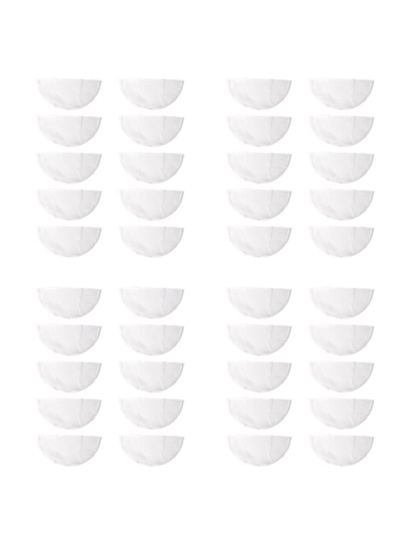 Wardrobe Shield: 60x30x5 cm OPP Bag Packaging, Transparent Dust Protection, 4-Pack, 40 White Shoulder Covers