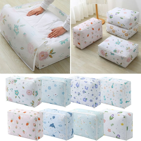 Wardrobe Sorting Box, Clothes and Quilt Storage Bag, Portable Zippered Cup Storage Pouch, Durable Fabric Management System, Moisture Proof Home Organization Supply, Modern Gray Fabric Tone, by UKHCCC