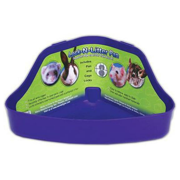 Ware 03360 Lock-N-Litter Feeding Pan, Attaches to Wire Cage, Small Pets - Quantity 6