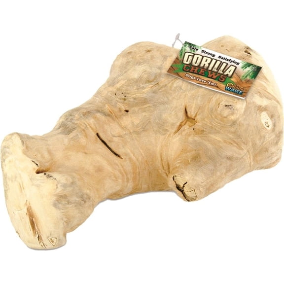 Ware Gorilla Chew Natural and Dense Wooden Toy for Dogs, Large
