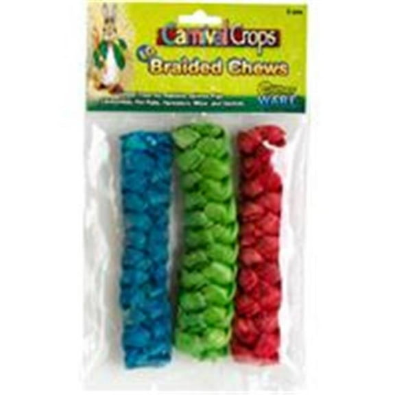 Ware Manufacturing 13055 Large Braided Chews for Small Animals - 3 Piece