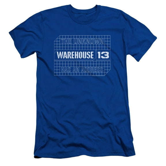 Warehouse 13 Blueprint Logo Adult 30/1 T-Shirt Royal Blue