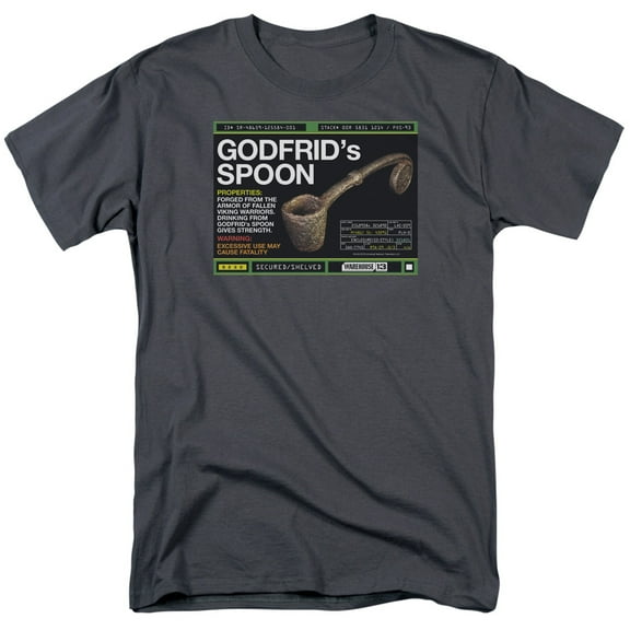 Warehouse 13 Godfrid Spoon Adult 18/1 T-Shirt Charcoal