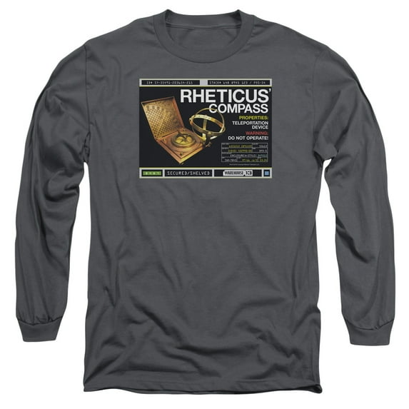 Warehouse 13 Rheticus Compass Long Sleeve Adult 18/1 T-Shirt Charcoal