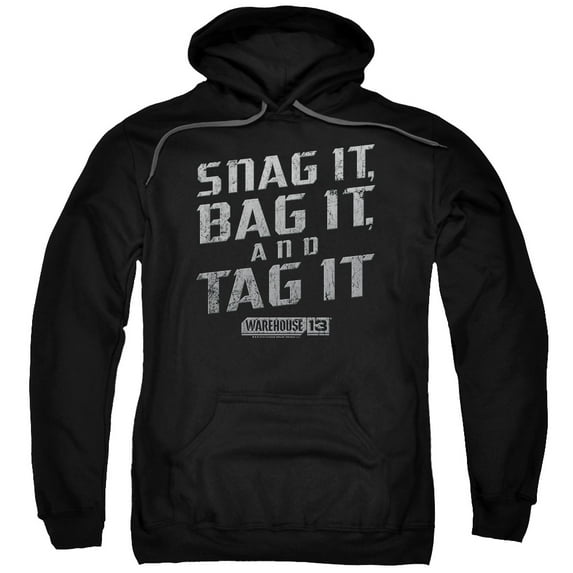 Warehouse 13 Snag It Adult Pullover Hoodie Sweatshirt Black